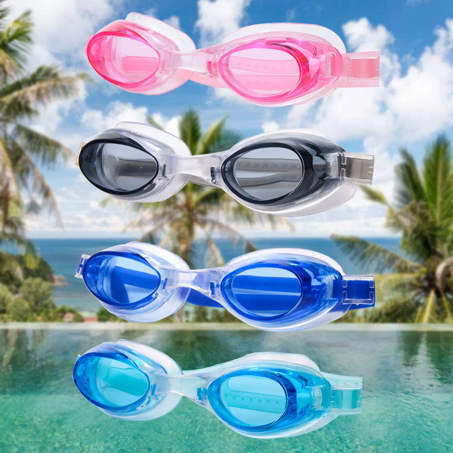 Kính bơi chống nước chống sương mù HD Universal dành cho nữ Kính bơi mới khung lớn Kính bơi cho nam 2020 - Goggles