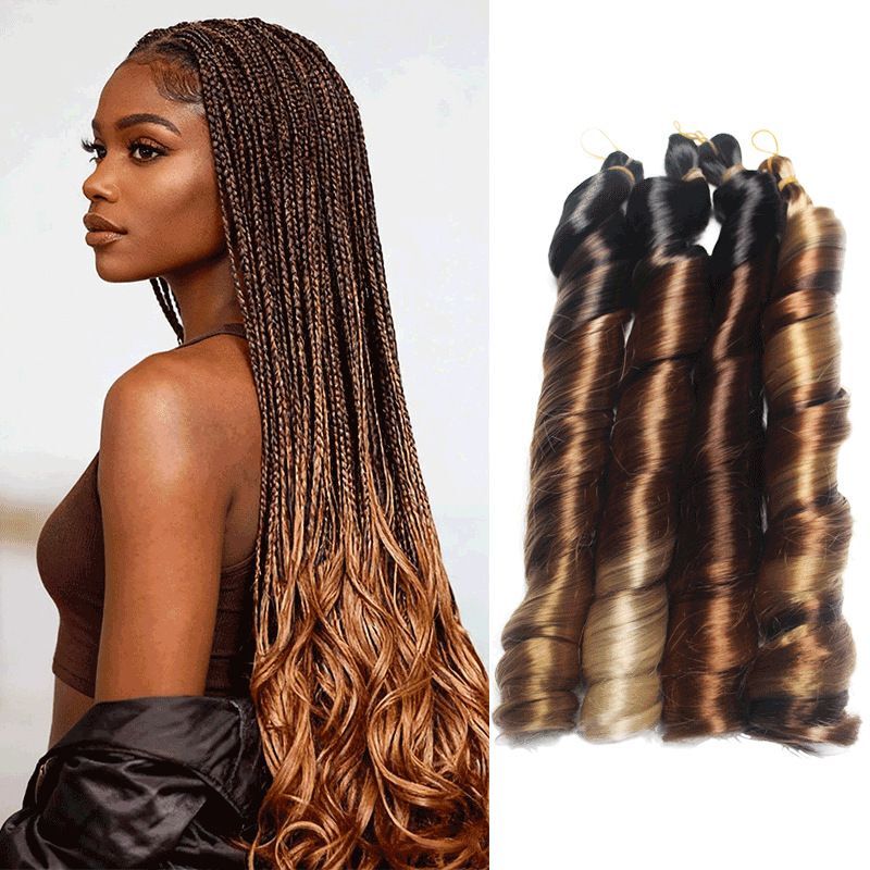 African-Style French Twist Spiral Large Roll Crochet Synthetic Wig Realistic Hair with a Trendy European and American Style Dreadlocks Extensions African-Style French Twist Spiral Large Roll Crochet Synthetic Wig Realistic Hair with a Trendy European and American Style Dreadlocks Extensions