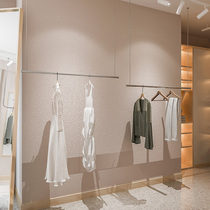 Clothing store display stand Stainless steel brushed wire hanger Womens clothing store special shelf combination clothing hanger