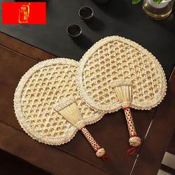 Fan summer children's baby hand fan big cattail fan summer old-fashioned household wheat straw hand-woven