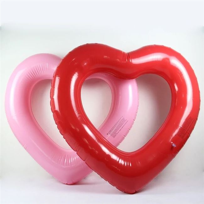 Tình yêu trẻ em lưới người lớn màu đỏ nước bơm hơi giường nổi dưới cánh tay vòng bơi gắn vòng nổi vòng bơi cứu sinh vòng nổi hàng nổi - Cao su nổi