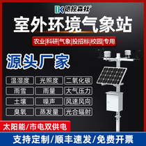 Small weather station Agrometeorological monitoring station Temperature and humidity Rainfall Wind speed Wind direction Campus outdoor weather station Shutter