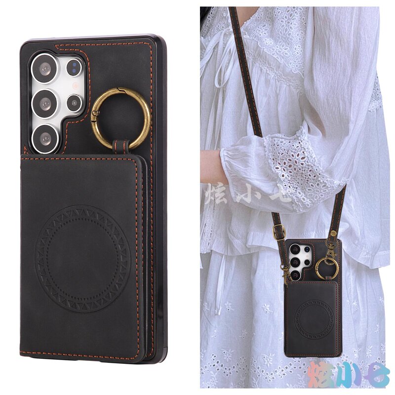 Magnetic Car-Mounted Coin Purse and Card Holder Suitable for Samsung S26 Ultra Phone Case with Crossbody Strap, 3-Star S25 Edge Backpack-Style S24+ Plus Card Holder, S23 Fe Storage Bag, A57 Card Holder Magnetic Car-Mounted Coin Purse and Card Holder Suitable for Samsung S26 Ultra Phone Case with Crossbody Strap, 3-Star S25 Edge Backpack-Style S24+ Plus Card Holder, S23 Fe Storage Bag, A57 Card Holder