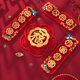 Spring Festival decorations, small couplets, mini hollow cartoon doors, double doors, Chinese New Year couplets with the word "Fu" on them