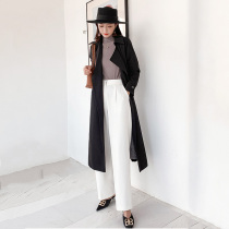 Documentary Philosophy Windsuit Woman 2021 New Spring and Autumn Black Herbene Atmosphere Quality Casual Middle high-end jacket