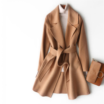 Chroniche bifacial cashmere Grand coat woman 2020 The new autumn and winter small sub Hepburn in the middle of a fur coat