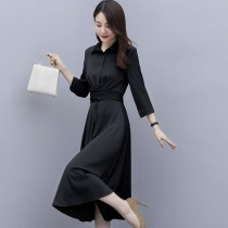 Ji Poetry Chetto Dress Dress 2021 New Spring Ocean Air Korean Version Small fragrance Wind Waist Display Slim temperament The length of a long section of the age