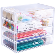 Multifunctional desktop pen holder storage box simple and modern drawer-type acrylic transparent childrens and student storage box