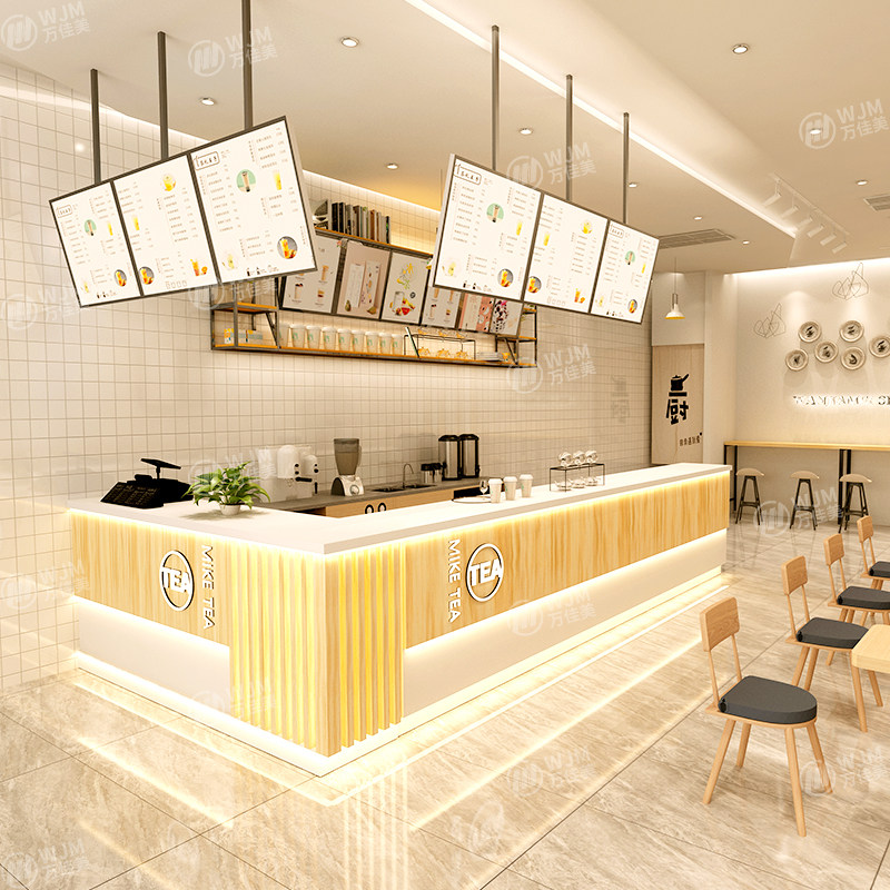 Milk tea shop bar bar cashier counter commercial store coffee bar special front desk table water bar creative reception cabinet