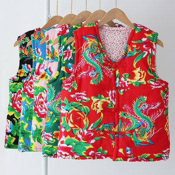 Internet celebrity northeastern big flower cloth new year fried street silk cotton padded jacket