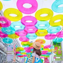 Water park transparent swimming ring pendant swimming pool internet celebrity attraction photo check-in farm scene layout decoration