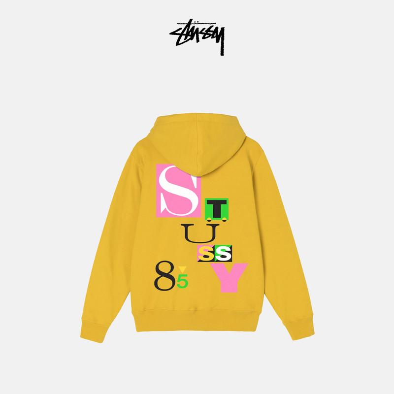 Stussy Stutsy Back - jump logo printed with cap jacket coat for spring men and women of the same style
