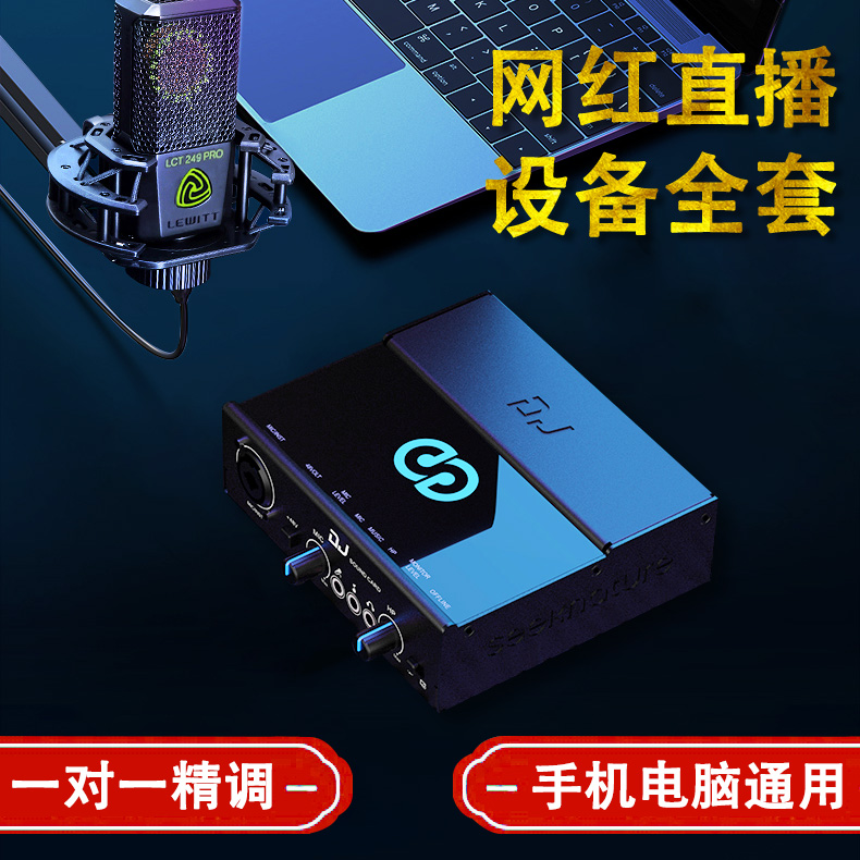 Senju DJ sound card microphone special live equipment full set of anchor k song wireless microphone universal