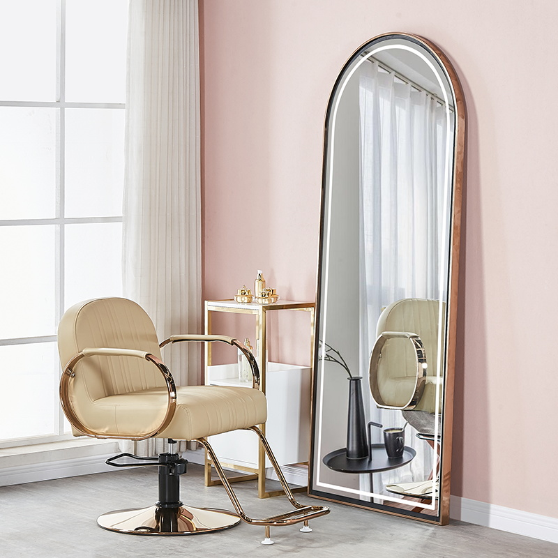 The new hairdressing shop mirror table net red hairdressing floor mirror table simple single-sided double-sided hair salon mirror hair cutting mirror table