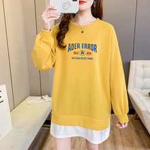 秋装假两件卫衣女2020新款女宽松韩版