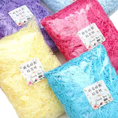 Gift box decoration raffia grass filler wedding candy box gift box gift box raffia grass shredded paper