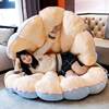 Giant Clam Shell Pillow for Lazy People to Sleep On, Extra-Large Shell Plush Toy Cushion Doll, Girls' Sleeping Bag Sofa