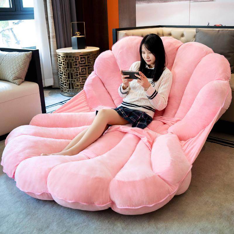Giant Clam Shell Pillow for Lazy People to Sleep On, Extra-Large Shell Plush Toy Cushion Doll, Girls' Sleeping Bag Sofa