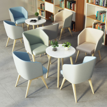 Nordic minimalist talks table and chairs Combined Reception Sales Department Guest Lounge Kindergarten Institution Etc Waiting Area Sofa