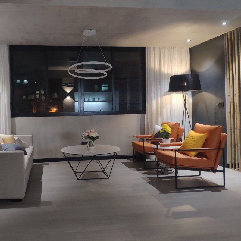 Office wrought iron sofa chair single Nordic light luxury loft modern minimalist business reception reception leisure single chair