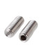 304 stainless steel inch concave end tightening screw/US machine-made meter screw hexagon headless screw Kimi top wire