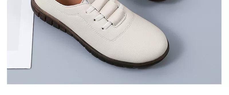Giày vải Old Bắc Kinh, giày da nhỏ nữ da thật, chống nước, chống trơn trượt nên đứng lâu không bị mỏi, giày đế mềm đi làm nhà bếp