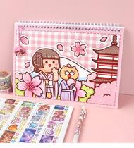 Small hemp potato stickers double-sided release paper This loose-leaf book cute A4 A5 adhesive tape Handbooks This girls picture discernobites