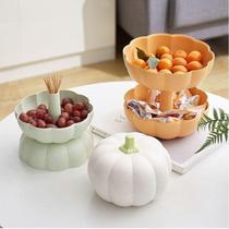 Pumpkin Spring Festival fruit tray Home Living room Dining Room Tea Table Double snacks disc dry fruit tray Mesh Red Fruit Pan Creative Basket