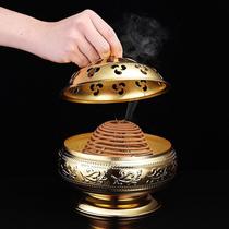 Sandalwood Tootto large smoked incense stove disc incense stand for the Buddha Indoor Ring Incense Burner Damp stand Home Mosquito Incense Sandalwood Stove