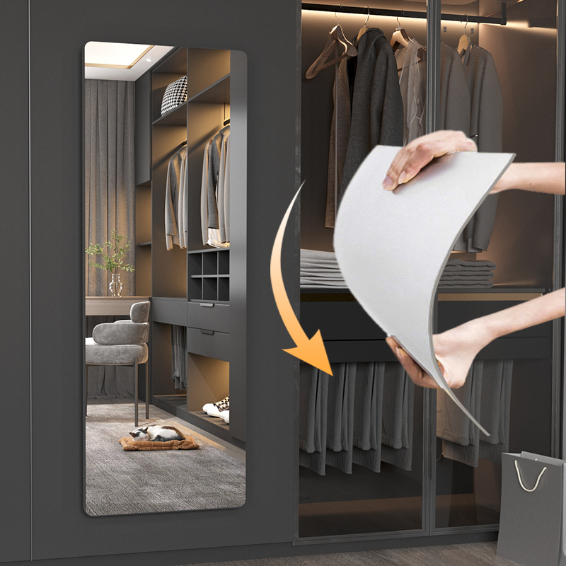 Soft mirror patch wall Self-adhesive Acrylic Full Body Wear Mirror Home High Definition Wall Stickler Mirror Sticker Audition Mirror-Taobao
