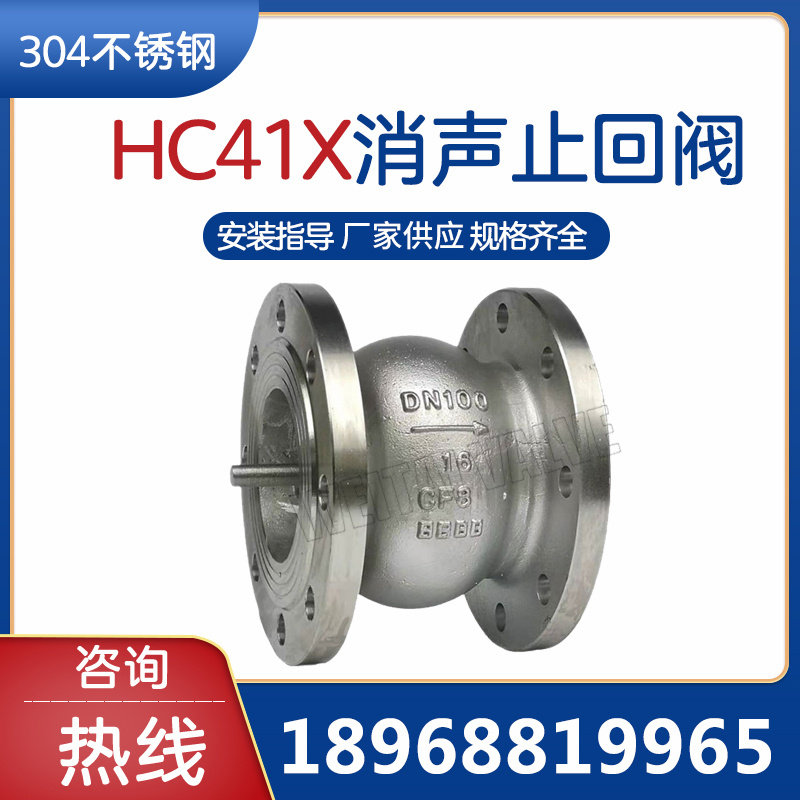 HC41X stainless steel silencer check valve core vertical one-way check valve DN50 6 80 100 125 150