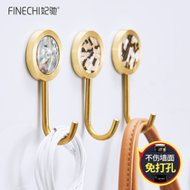 European hanging hook Clothes rack Coat hook Single hook Single hook Wall hanging wall door wardrobe hook free hole