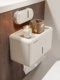 Finechi Bathroom Storage Rack Double Suction Cup Wall-Mounted Toilet Paper Box Toilet Paper Storage Tissue Holder
