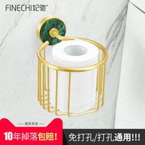 Light luxury non-perforated toilet paper shelf Toilet tissue box Toilet tissue holder Creative roll paper holder Wall-mounted