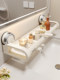 Finechi Suction Cup Bathroom Sink Faucet Storage Rack Washbasin Bathroom No-Drill Mirror Front Storage Rack