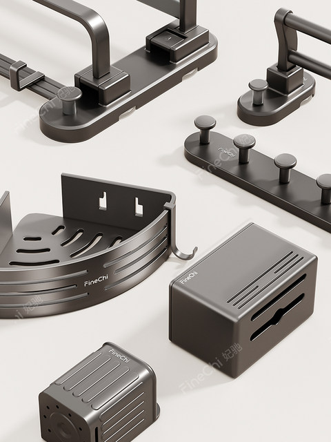 2025 New Powerful Suction Cup Towel Rack Bathroom Storage Rack Integrated No-Punch Toilet Bathroom Towel Rack