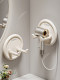 Finechi Hair Dryer Holder No-Drill Storage Integrated Rack for Bathroom Sink Behind the Sink Cord Winder
