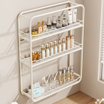 Finechi Bathroom Shelf Bathroom Wall-Mounted Niche Cosmetics Washbasin Wall Storage Rack