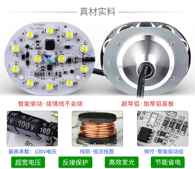 Đèn pha điện xa và gần 12v60v điều chỉnh đèn pha xe máy đèn pha led siêu sáng tích hợp ánh sáng mạnh chụp ánh sáng bóng đèn lớn 2 - Đèn xe máy