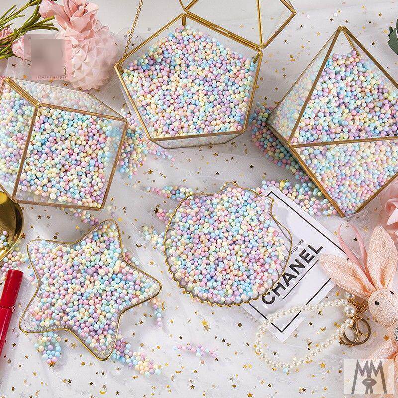 Macaron gift box inside the decorative color foam ball filler gift box round ball children small particle balls