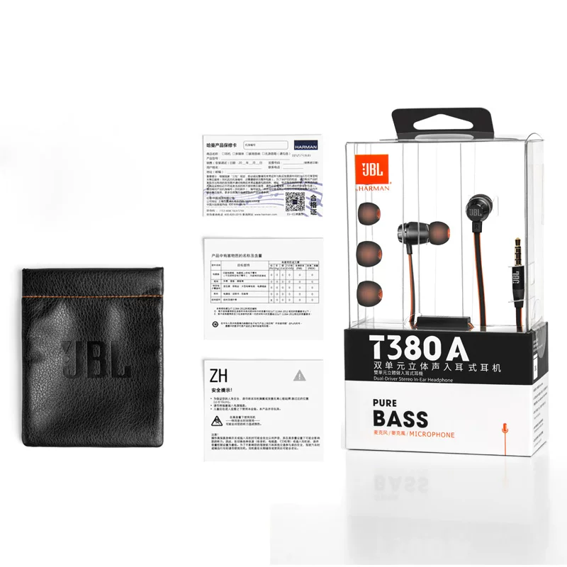 JBL Apple, наушники, мобильный телефон, универсальные затычки для ушей, T380, 380A, Android, проводное управление