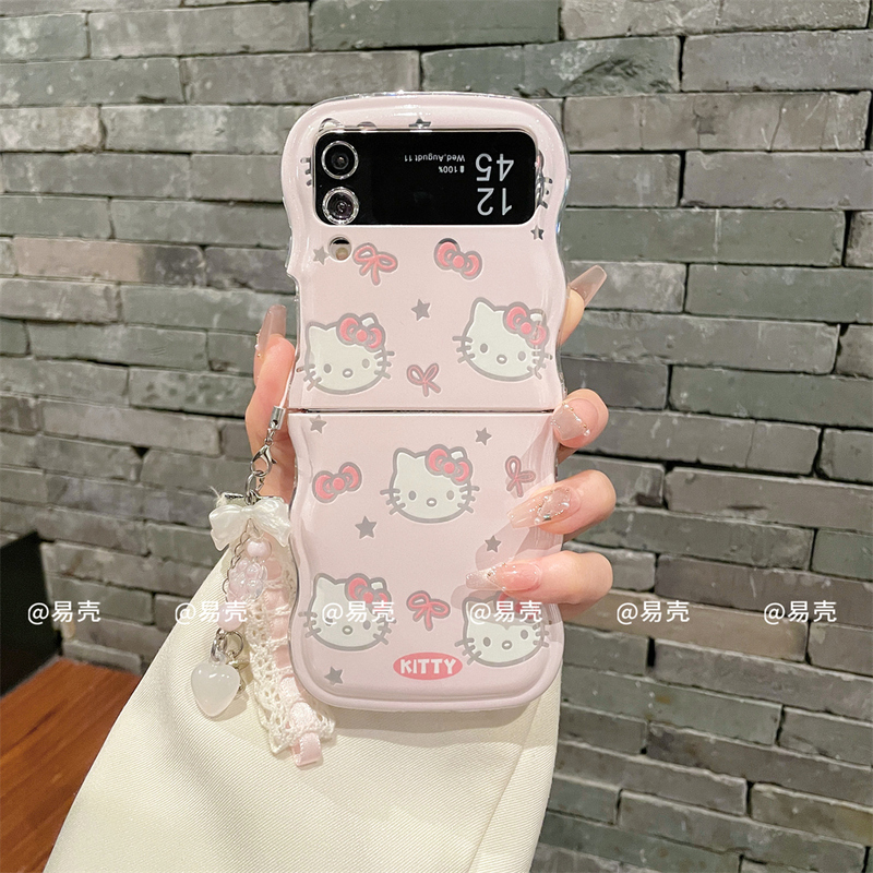 Wave Folding Design Suitable for Samsung Z Flip 6 Phone Case, Simple Anti-Drop Z Flip 5 Women's Model, Z Flip 4/3 Protective Cover, Personalized Protective Case Wave Folding Design Suitable for Samsung Z Flip 6 Phone Case, Simple Anti-Drop Z Flip 5 Women's Model, Z Flip 4/3 Protective Cover, Personalized Protective Case