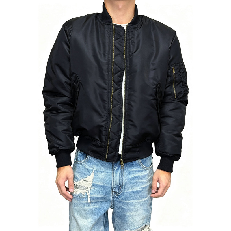Quietzephyr Ma1 Pilot Jacket Winter Regular Shoulder Short Wide Cotton Coat Cleanfit Old Money Style Quietzephyr Ma1 Pilot Jacket Winter Regular Shoulder Short Wide Cotton Coat Cleanfit Old Money Style