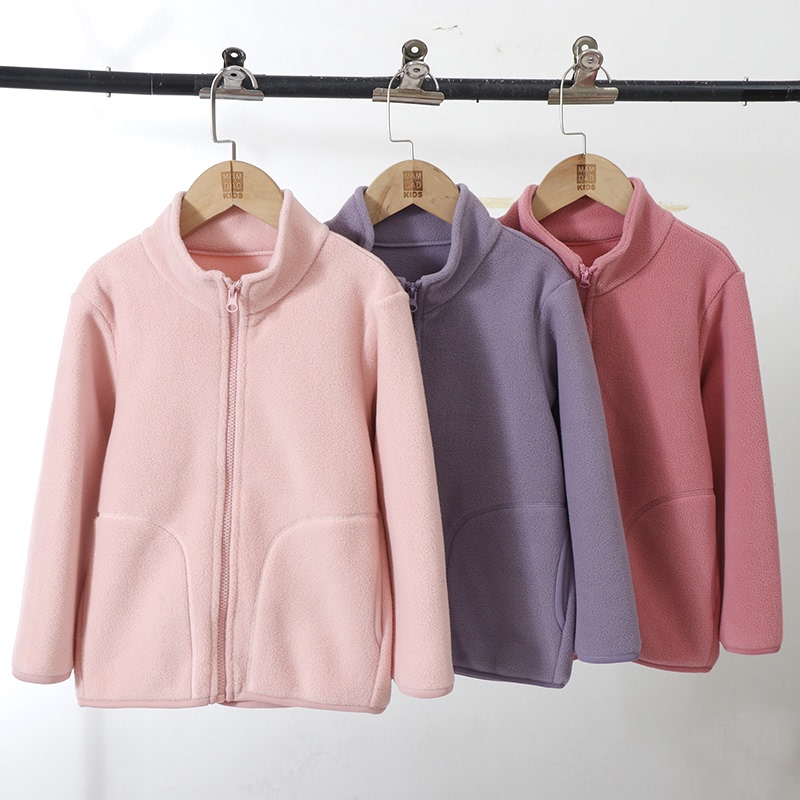 Children's Fleece Jacket for Autumn and Winter, Thickened Warm Top for Boys and Girls, Parent-Child Matching, School Uniform Base Layer, Stand Collar Jacket Children's Fleece Jacket for Autumn and Winter, Thickened Warm Top for Boys and Girls, Parent-Child Matching, School Uniform Base Layer, Stand Collar Jacket