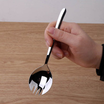 lediar stainless steel fork spoon one spoon Fork salad fork fork spoon dual-purpose household dessert fork portable spoon