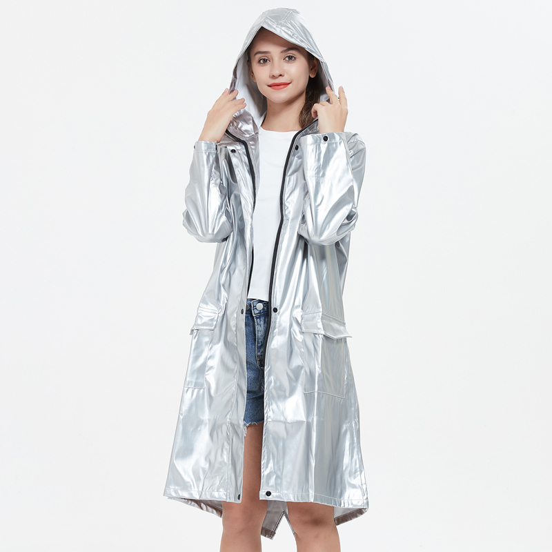Raincoat for Women, Long Full-Body Windproof and Rainproof Jacket, Dual-Use for Rain or Shine, Adult Outdoor Hiking Travel Poncho for Men