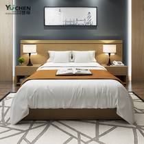 Hotel furniture Hotel bed standard room full set of custom bed and breakfast guest room bed 1 2 meters bed frame Hotel furniture bed back