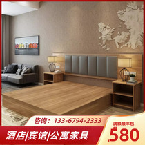 Hotel furniture customization Standard room Full set of rooms Large bed sheets Double 1 2 bed and breakfast express room Hotel hotel bed