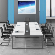 Office conference table Long table Simple modern table and chair combination Small long training table Negotiation table 6 people 10 people