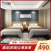 Hotel bed furniture customization 1 2m Standard room full bed box Room Single apartment Double express hotel Hotel bed